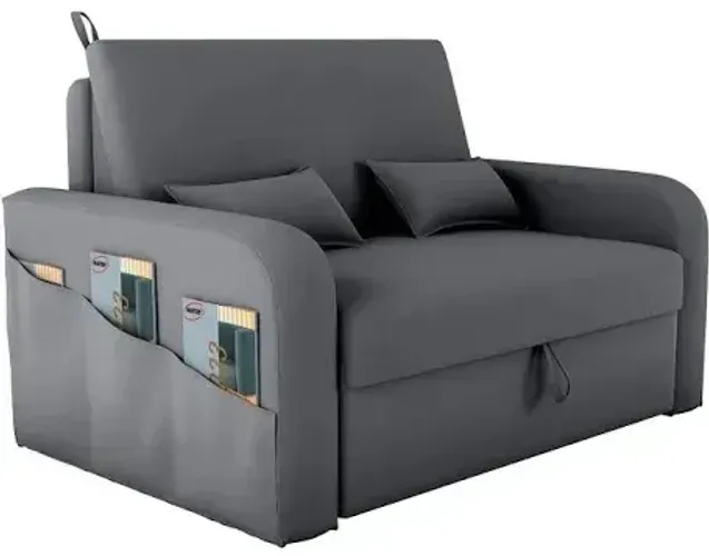 SOFÁ CAMA DAIANE 1,40M C/BAÚ. PRONTA ENTREGA.