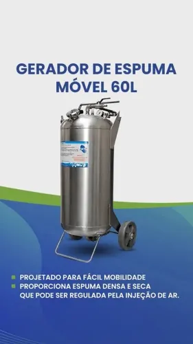 Gerador de espuma movel