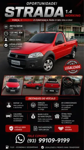 Fiat Strada Working 1.4 MPI Fire Flex 8V CD 2014