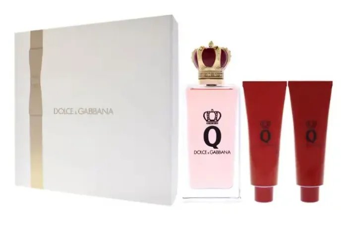 CONJUNTO COFREE PERFUME DOLCE GABBANA Q EDP 100ML + LOÇÃO CORPORAL E GEL DE BANHO 50 ML
