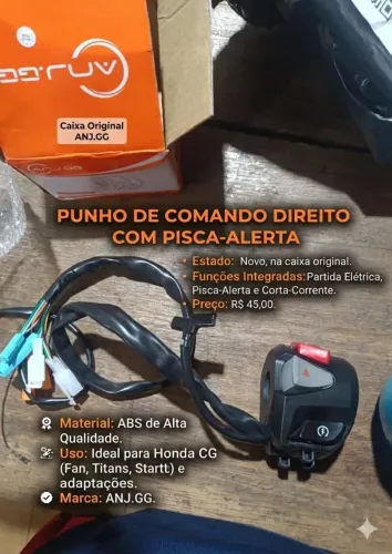 PUNHO CB500 NUNCA USADO, ADAPTAVEL PARA QUALQUER 160