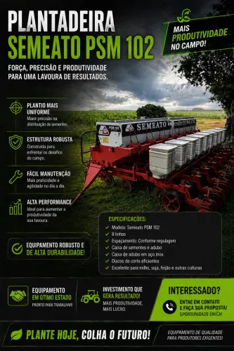 Plantadeira Semeato 8 Linhas