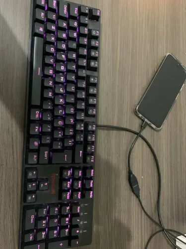 Teclado Reddragon mecânico switch azul
