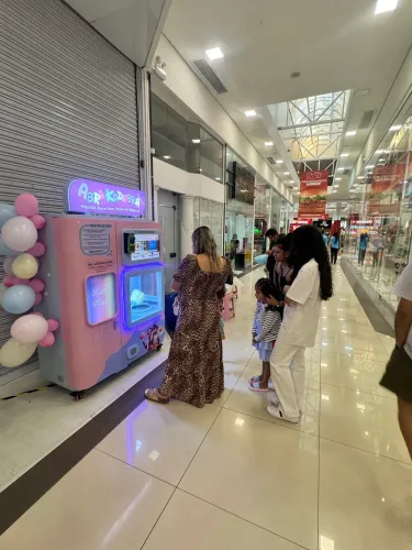 Máquina self service de algodão doce