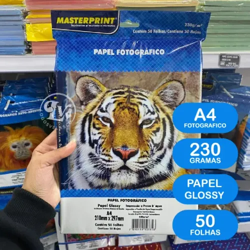 Papel Fotográfico 230g - 50 folhas - Master print Glossy