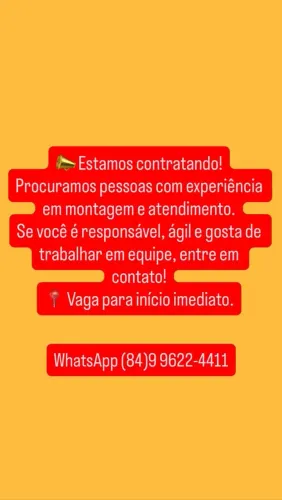 Vaga para montar cachorro quente