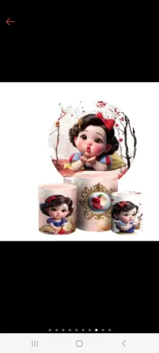 Capa de arco e  cilindro Branca de neve baby 