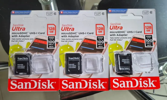 Cartão de memória 128gb san disk