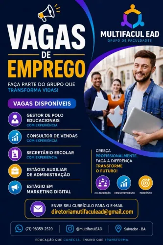 VAGAS PARA GESTOR DE POLO E VENDEDOR