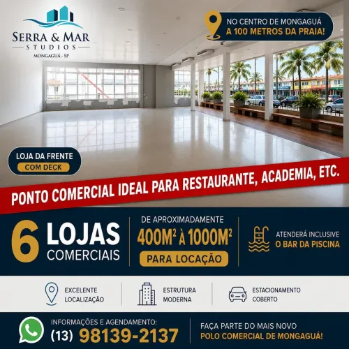 Lojas no centro de Mongaguá