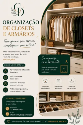 Organização de closets e armários