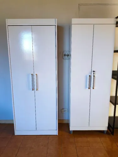 Kit com 2 Sapateiras/Armário Multiuso Branco