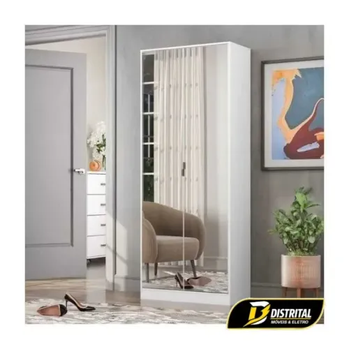 Sapateira Multiuso 2 Portas Espelhadas Grife Oferta