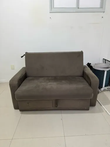Sofá cama com baú 2 lugares