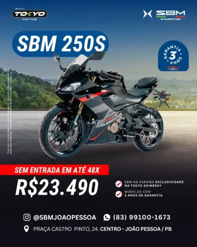 SBM 250s 2026 ABS - Financie 100% Sem Entrada em até 48x   