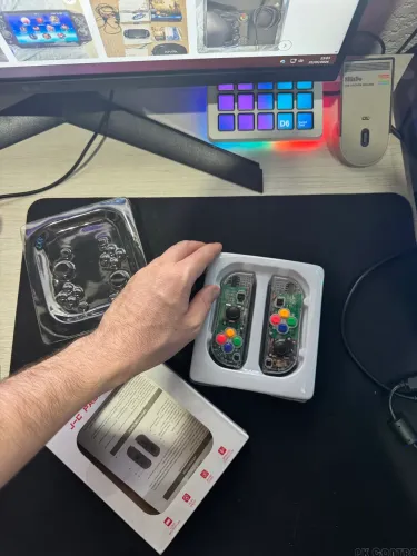 Joy con para Nintendo switch 1 - Translúcido - estado de novo
