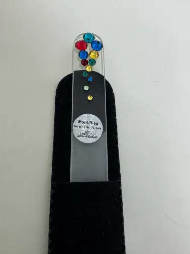 LIXA UNHAS VIDRO C/CRISTAIS SWAROVSKI- IMPORTADA