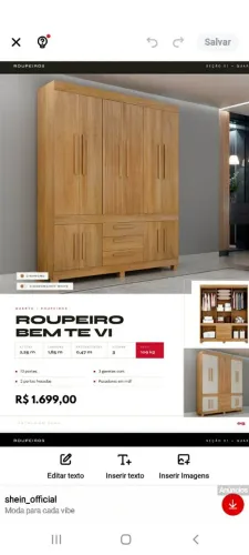 Guarda roupa casal Bem te vi !