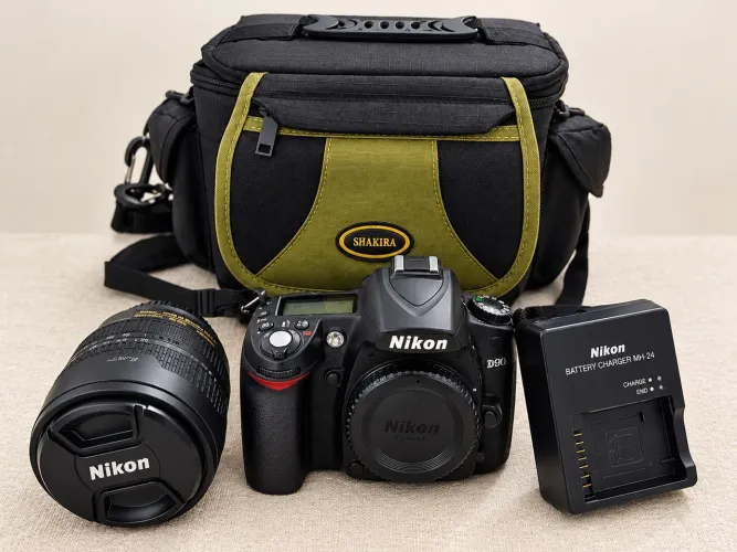 Câmera D90 + Bolsa Shakira