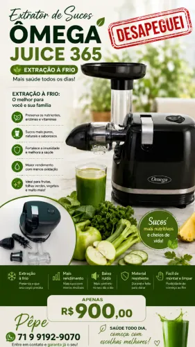 Extrator de Sucos à frio Ômega Juice 365
