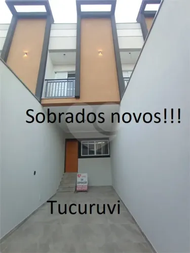 Sobrado novo para venda possui 100 metros quadrados com 3 quartos no Tucuruvi, com 2 vagas