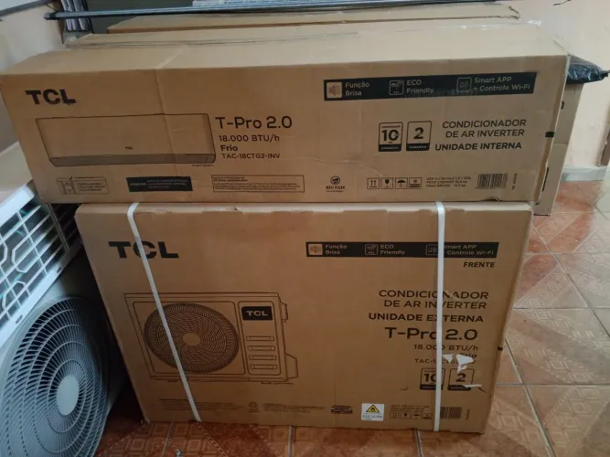 Ar condicionado TCL T-pro 2.0 de 18 mil BTUs