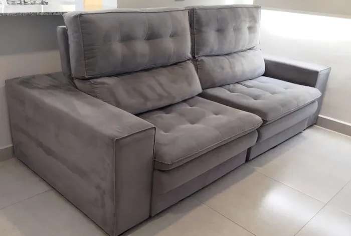 RESERVADO - LEIA O ANÚNCIO! Sofá Komfort House retrátil e reclinável 250cm Suede premium