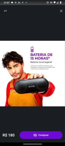 Caixa de som aiwa