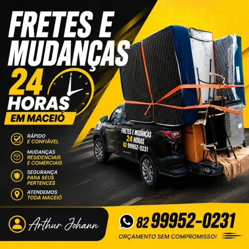 Fretes e mudanças 24 Horas em toda Maceió.