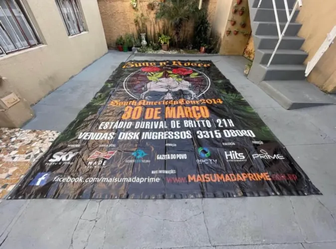 Guns N' Roses Outdoor Gigante De Lona 5x3,5mt Show Curitiba