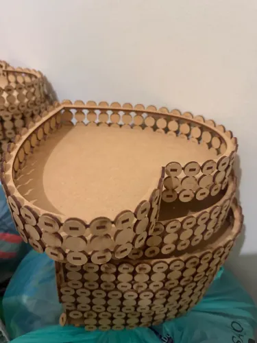 Kit com 9 Caixas MDF Coração para Cestas e Presentes 