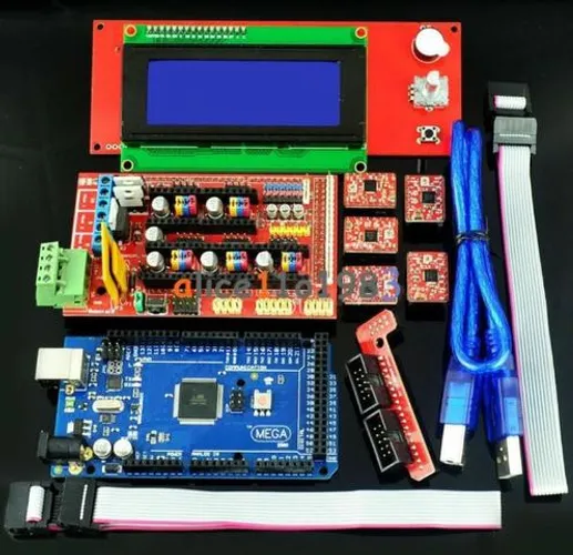 COD-AM177 Kit Impressora 3D Ramps 1.4 + Mega 2560 + 5pcs 2004 Lcd + A4988 RepRap Prusa i3