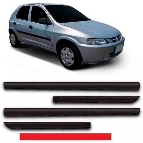 Friso Lateral celta 2000 ate 2006 4 Portas Preto Modelo Original emqzr xgczm