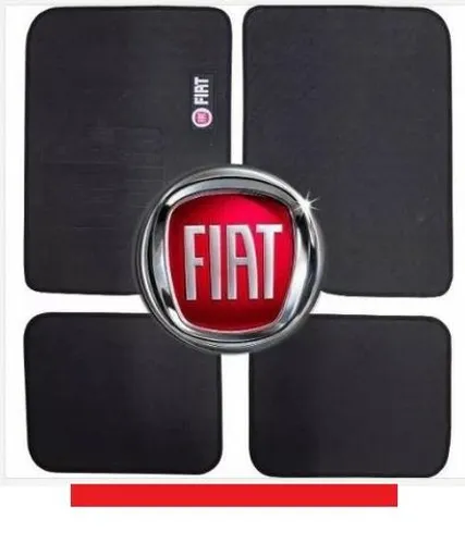 Jogo de Tapete universal wave fiat Preto com Logo 4 pcs mzytb ssdvg