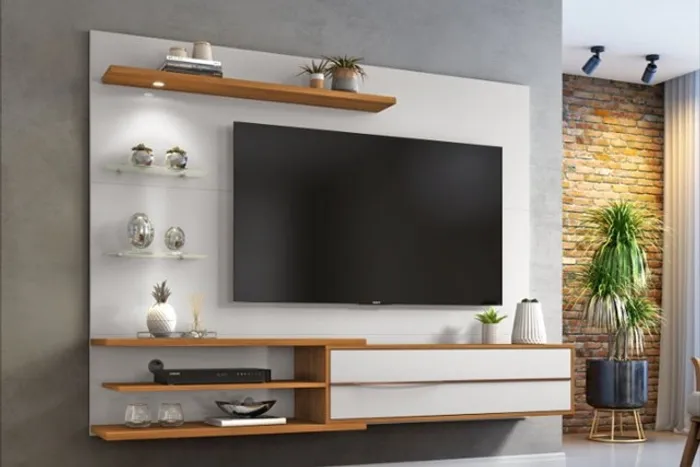Painel NT 1115 TV até 60? Off White/Frejó Até 12x - Frete Grátis