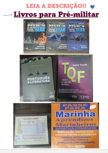 Ler descrição - Livros Pré-militar