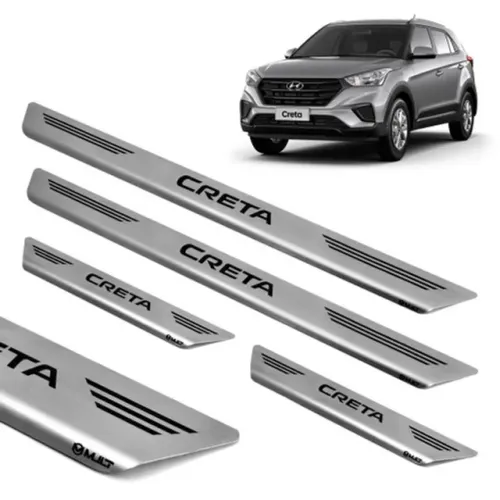 Soleira Protetora Aço Inox Hyundai Creta 2017 à 2021