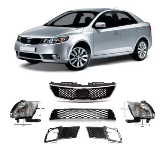 Kit Grades Parachoque Cerato 2009 2010 2011 Milha Pequeno 