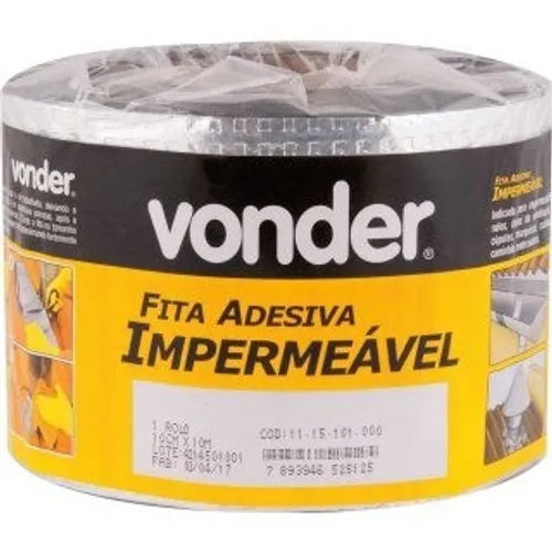 Fita Adesiva Manta Asfáltica Impermeável 10 Cm X 10 Metros
