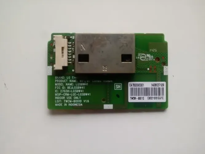 Placa Módulo Wi-fi para TV LG Modelo 49ub8300
