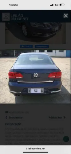 Sucata Passat 2.0 Tsi 2012 2013 2014 Para Retirada de Pecas