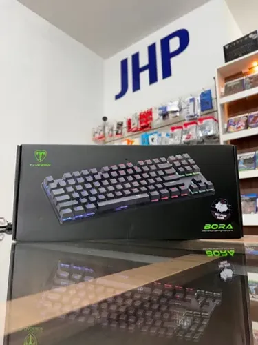 Teclado Mecânico Gamer T-Dagger Bora Preto RGB Switch Marrom | Parcela Sem Juros 