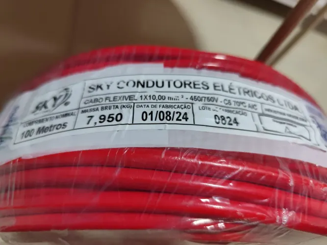Cabo 10mm 50 metros 240 reais