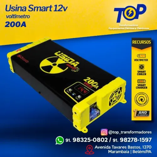Fonte e Carregador Usina Smart conect 12v 200a