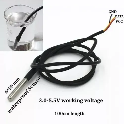 Sensor De Temperatura Ds18b20 Sonda À Prova Dágua Arduino Automação Robotica COD-CP122