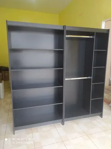 CABIDEIRO DUPLO C COLMÉIA LATERAL + PRATELEIRA MDF