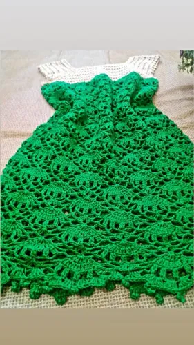 VESTIDO INFANTIL DE CROCHÊ