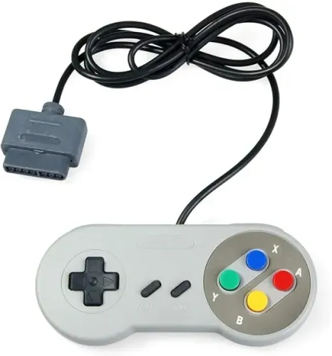 Controle Para Super Nintendo Joystick Snes - Botão Colorido