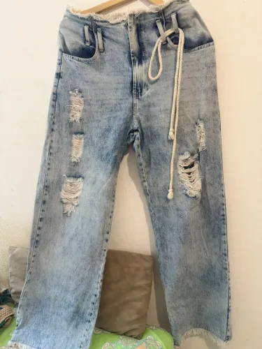 Calça wide leg morena rosa 