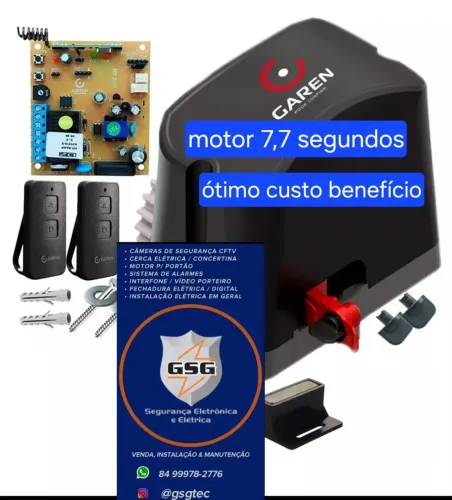 Motor garen residencial promoção